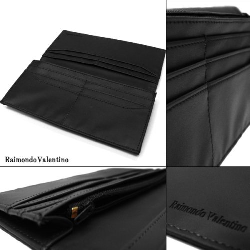 財布*RaimondoValentino オーストリッチ風長財布黒