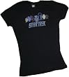 Star Trek Movie - Enterprise Crew Color Block Crop Sleeve Fitted Juniors T-Shirt
