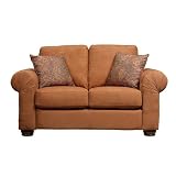 Arlington Loveseat With Paisley Pillows - Spice