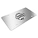 iPick Image for Nissan 3D Heavy Metal Chrome Logo on Chrome Stainless Steel License Plate for Decorative
