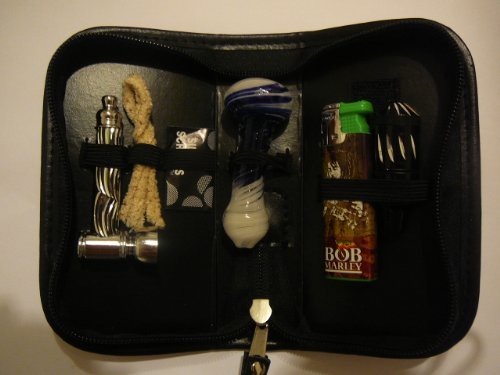 Smoke Smoking Traveling Kit, Bob Marley Torch Lighter, sneak a toke, metal pipe ,glass pipe, pipe screen