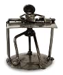 Iron statuette, 'Rustic Architect'