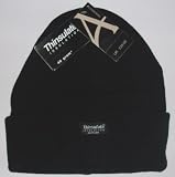 Thinsulate 40 gram Beanie Hat Fine Ribbed Acrylic Lining 3M Black