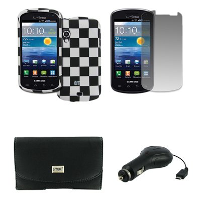 Samsung Stratosphere Schwarz Ledertasche Case Pouch with Belt Clip and Belt Loops Gummierte Snap-On Hartschale Tasche Hülle Schutzhülle Schwarz and Weiß Checkered Displayschutz Folie Retractable Chargeur de Voiture CLA EMPIRE Packaging Samsung Stratosphere Schwarz Ledertasche Case Pouch with Belt Clip and Belt Loops Gummierte Snap-On Hartschale Tasche Hülle Schutzhülle Schwarz and Weiß Checkered Displayschutz Folie Retractable Chargeur de Voiture CLA EMPIRE Packaging
