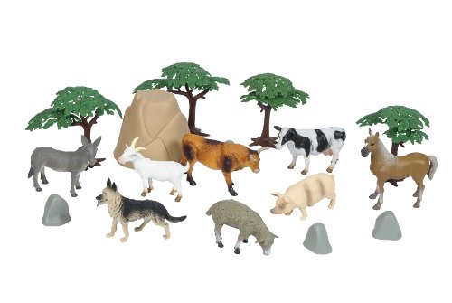 World Animals Farm Animal Bucket, 17-Piece