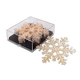 Review Department 56 56.96057 / Department 56 Gold Glitter Snowflake Ornaments, Large, Set of 6