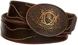 Ben Sherman Men's BS Crest Plaque Buckle Belt