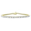 10k White or Yellow Gold Diamond 4-Prong Tennis Bracelet (3 cttw, I-J Color, I1-I2 Clarity)