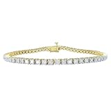 10k White or Yellow Gold Diamond 4-Prong Tennis Bracelet (3 cttw, I-J Color, I1-I2 Clarity)