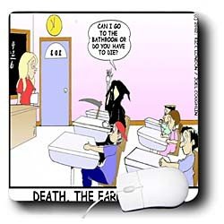 Londons Times Religion Heaven Hell Cartoons - Grim Reaper The Early Years - Mouse Pads
