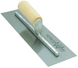 MARSHALLTOWN The Premier Line 15292 18-Inch by 4-3/4-Inch Finishing Trowel with Straight Wood Handle