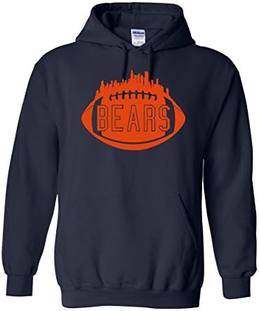 Jacted Up Tees Chicago Bears City Skyline Men's Hoodie