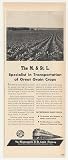 1949 Minneapolis & St Louis Railway Grain Crops Train Print Ad