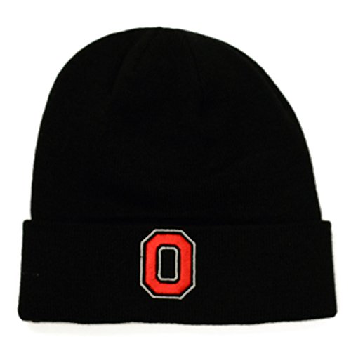 Ohio State Buckeyes J America Knit Hats (One Size, Pocket Cuff Black)