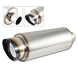 Universal FireBall 2.5 Inlet 4 Slant Burnt Tip Muffler with Silencer by RS Type