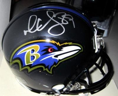 Michael Clayton Signed Mini Helmet - Baltimore Ravens W coa - Autographed NFL Mini Helmets
