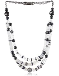 Jordan Alexander 17" 3-Strand Moonstone, Tiger Eye, Diamond and Prayer Bead Necklace