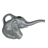 Plastic Gray Elephant Watering Can: Classic Union Products Yard Decoration - Made in the USA!