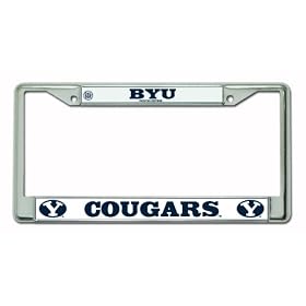 Brigham Young Oval Y Design Chrome Frame