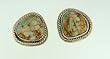 Boulder Turquoise Earrings Small Round