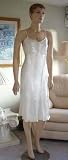 MARRIKAS Short White Pure Charmeuse SILK Nightgown X-Large (14)
