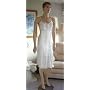 MARRIKAS Short White Pure Charmeuse SILK Nightgown Large (12)