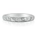 Jewelry : Three Diamond Band Promise Ring in White Gold