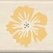 Hibiscus Print Wood Mounted Rubber Stamp
