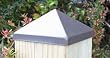 6x6 Polished Pewter Post Point [CAPITOL CITY LUMBER]