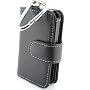 Philips GoGear SA6045 SA6025 SA6015 SA6085 - Premium Napa Leather case (BLACK) + Belt clip