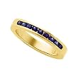 14K Yellow Gold Sapphire Wedding Band