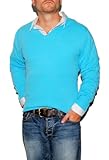 IMAGE OF Polo Ralph Lauren Mens Cashmere V-Neck Sweater Turquoise Blue XL