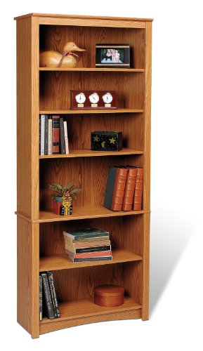 6-shelf Bookcase (Oak) By Prepac (ODL-3277)