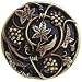 Grapevines 1 5/16 Inch Dia Cabinet Knob Antique Brass #nhk129ab