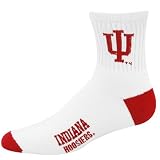 Indiana Hoosiers White 8-13 Woven Team Socks