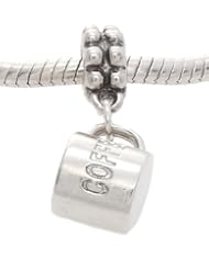 Sterling Silver Three Dimensional Large Coffee Mug Cup Dangle Bead Charm