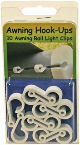 RV Awing Tube Hook Ups for String Lights, Pack of 10