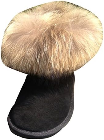 Xanyi Women's Fur Trim Lined Winter Snow Boot 37 EU
