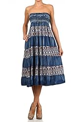 Embroidered Cotton/Denim  Dress