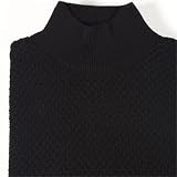 Textured Mock Long Sleeve Cotton Knit