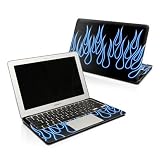 Blue Neon Flames Design Protector Skin Decal Sticker for Apple MacBook Pro 15 inch (SEPARATE TRACKPAD button, released in Jan 2006)
