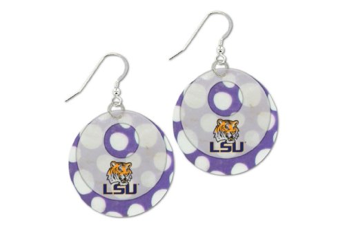 LSU Tigers Capiz Double Shell Earrings