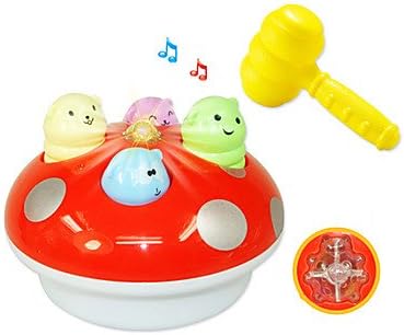 GONGXI Large-sized Interesting Musical Optical Electronic Red Whac-A-Mole Toy