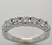 14K White Gold 5 Stone Diamond Wedding Band