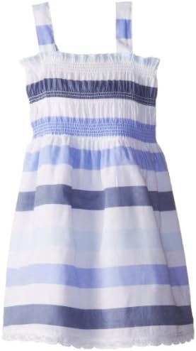 Calvin Klein Girls 2-6X Printed Slub-Jersey Smocked Dress