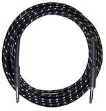 CBI Braided 10 Foot Guitar Instrument Cable (Black)