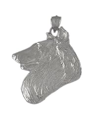 Clevereves 14K White Gold Pendant Collie Dog 12.4 - Gram(s)