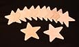 Creative Hobbies&reg; Unfinished Wood Cutouts, Ready to Paint or Decorate - 3 Inch Star Shape - Pack of 12