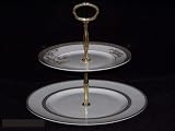 Vera Wang China Vera Lace Gold Hostess Tray 2 Tier