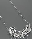 Kenneth Jay Lane Crystal Studed Feather Necklace - AS SEEN IN OK MAGAZINE